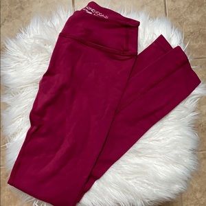 Beyond Yoga Full Length Maroon Leggings